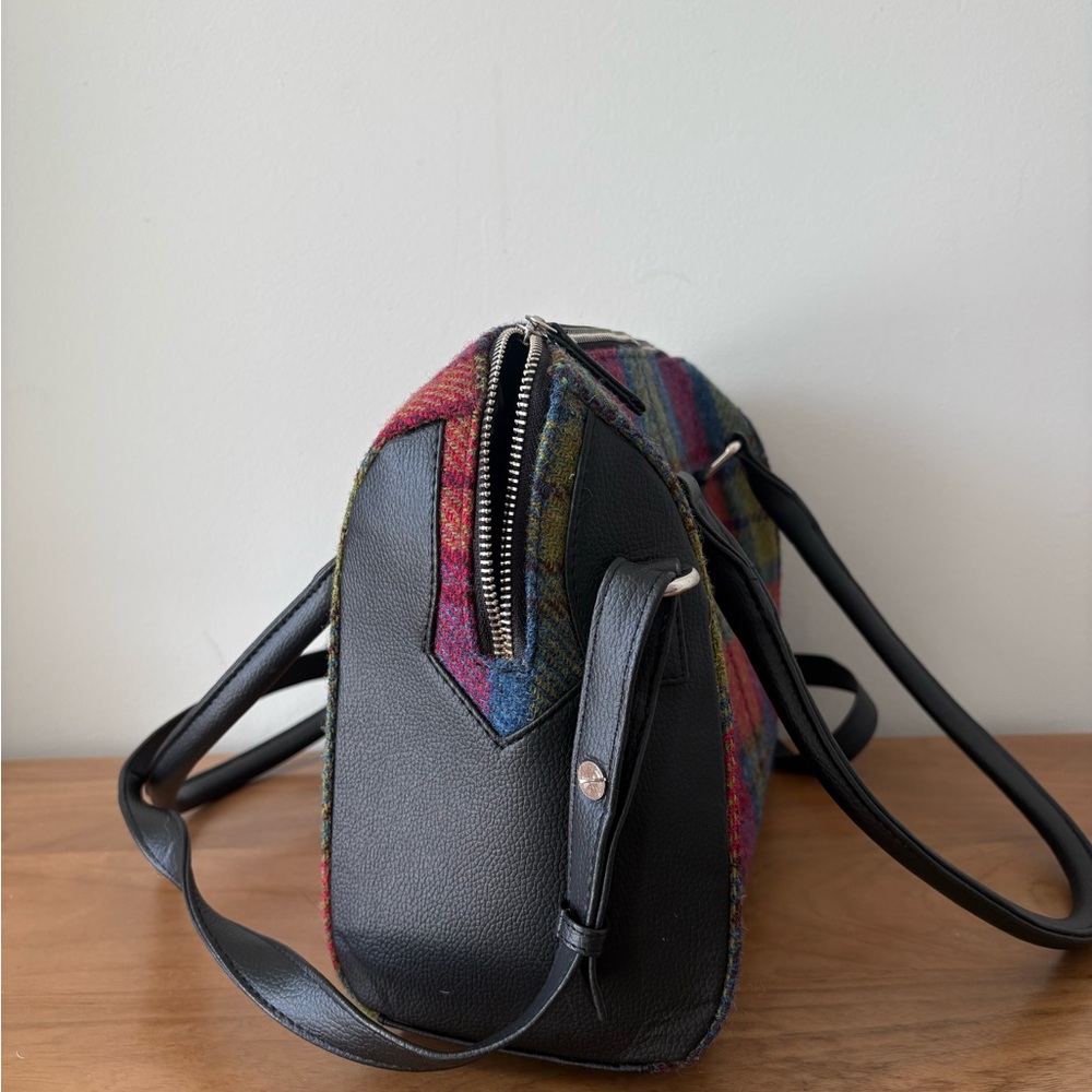 Maccessori Harris Tweed Wool Tartan Plaid Satchel Bag  Purse - Picture 4 of 8